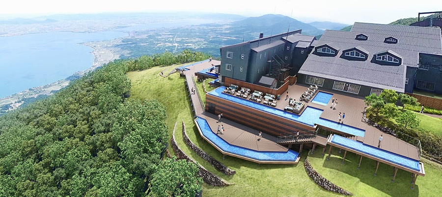 琵琶湖を望む絶景スポットとして人気の「びわ湖テラス」がテラスを拡張。ラウンジやカフェスタンドで、贅沢な時間を。
