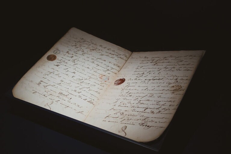 1841年に作成された彗星を囲むロゴの商標登録証。