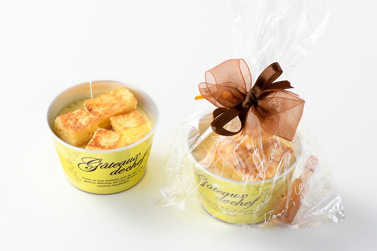 【富山】手づくりプリンのお店 カモミールの「焼き富゜りーむ」各350円(税込、90g)。