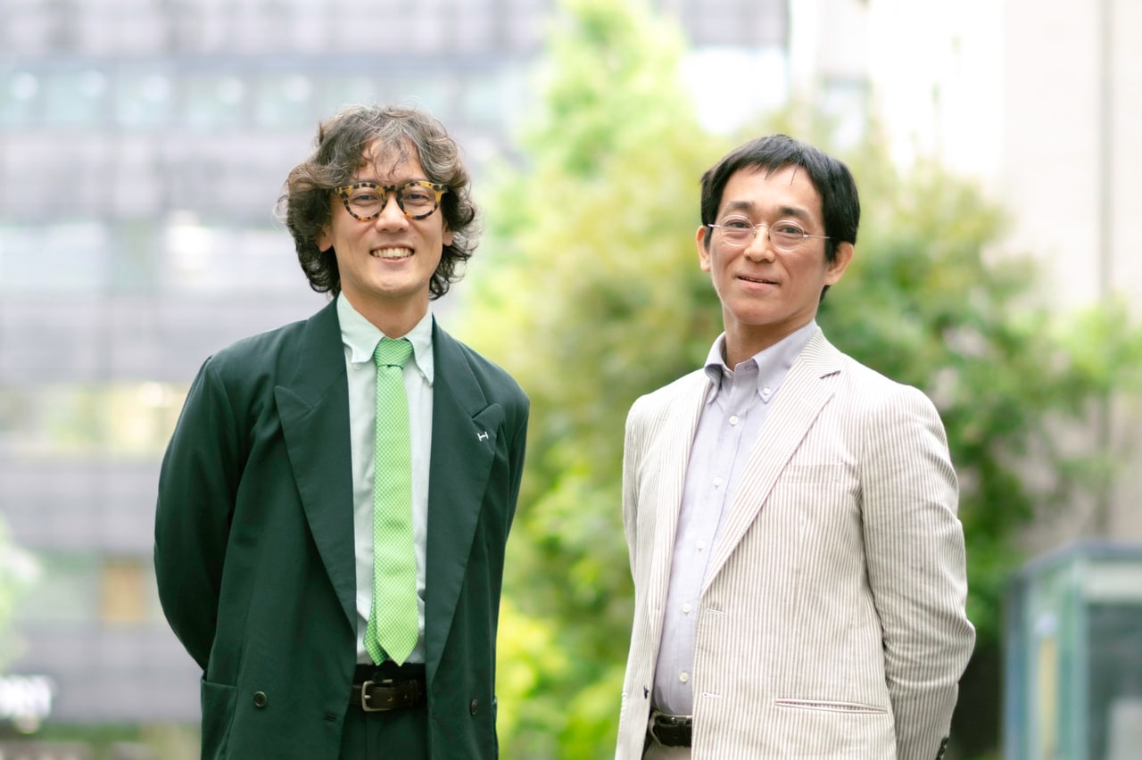 斎藤幸平氏と大場紀章氏。