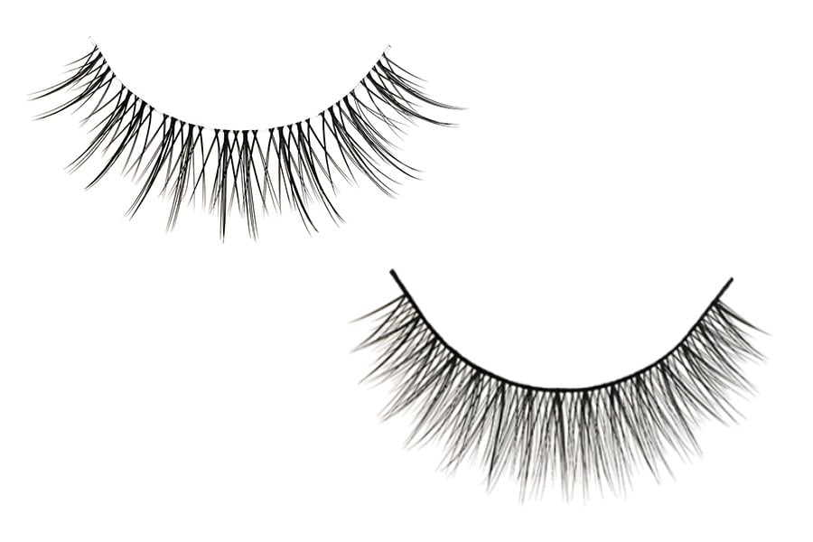 一つひとつ丁寧にハンドメイドで製造された、マツエク仕様のつけまつ毛。CLEAR EYELASH(上から:02 NATURAL EYE、05 COOL EYE) 10ペア 各1,500円/ダイネット
