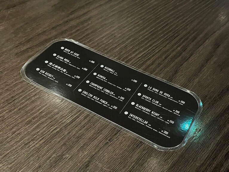 カクテルは常時12種類用意されています。