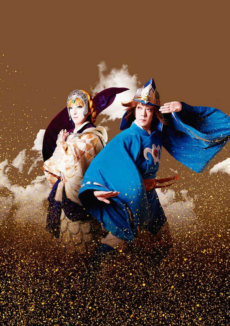 チラシやポスターに使われたメインビジュアル。ナウシカ役の尾上菊之助さんとクシャナ役の中村七之助さん。