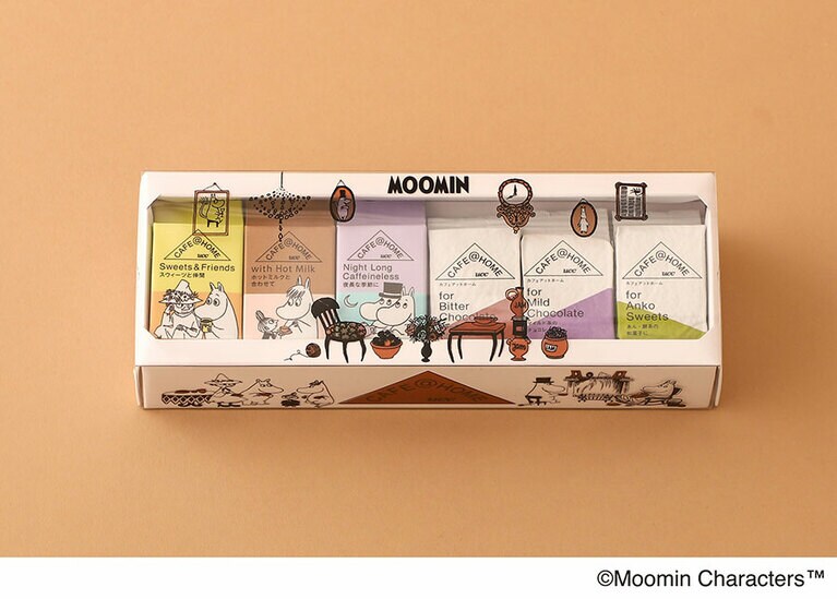 「ムーミン谷 まったりくつろぐFIKAセット 6Pギフト」1,500円。