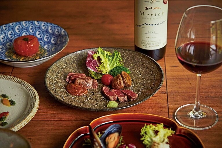 夕食は、信州の山の幸をふんだんに使った和フレンチ。