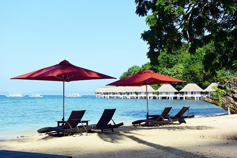 メインエリアにあるウォーターコテージ。