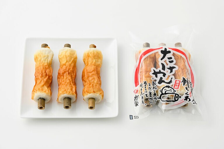 竹ちくわ「たけやん」 480円（3本）。
