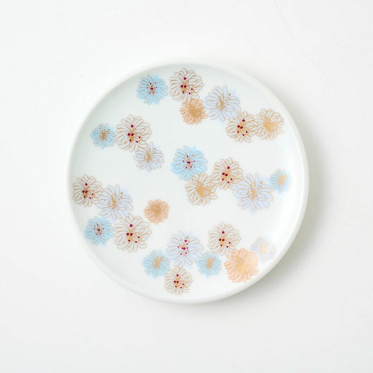 【クリザンテーム】小プレート／BLUE 4,300円。