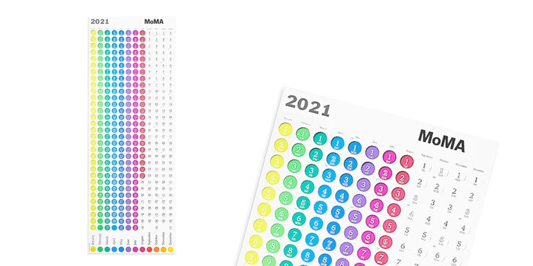 「MoMA ジャンピングポイント カレンダー 2021」4,600円。