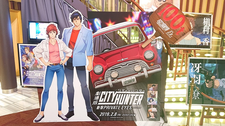 「新宿バルト9」のロビーには、顔ハメ看板が設置されていた。