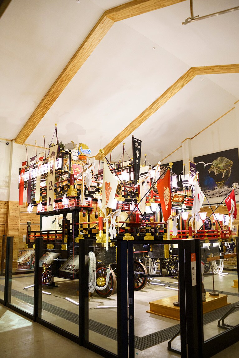 江差追分会館の展示。