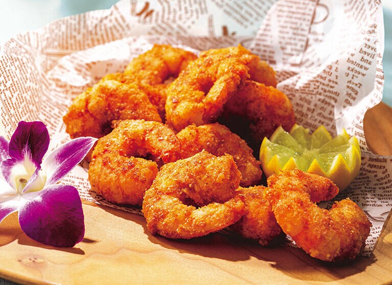 「ノースショアスタイルガーリックシュリンプ」1,500円／100グラム。