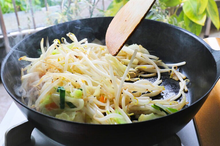 みるみるうちに火が通る。