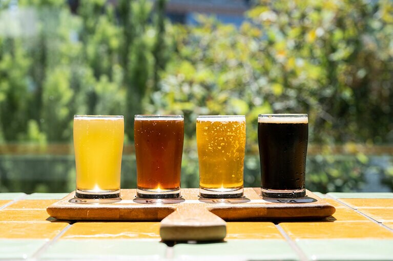 クラフトビールのテイスティングも。