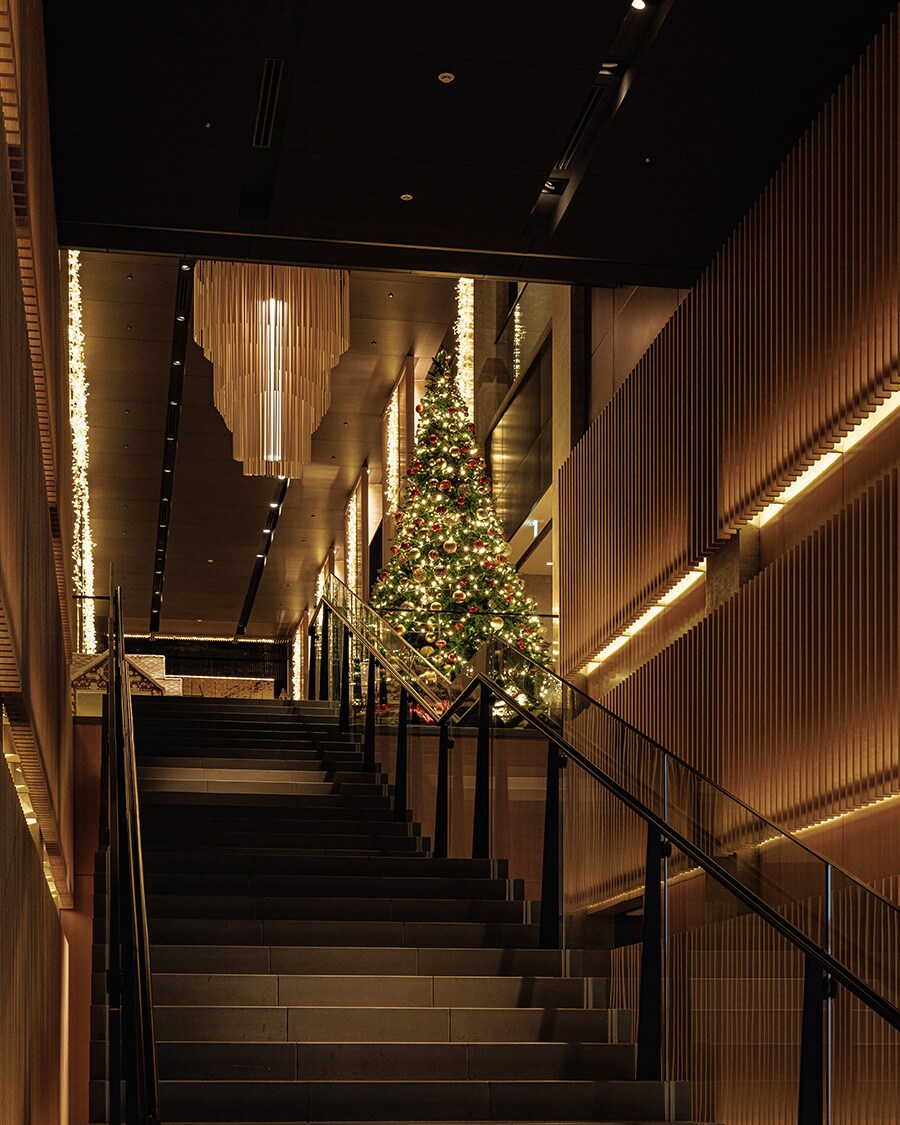 地下1階のクリスマスツリー。