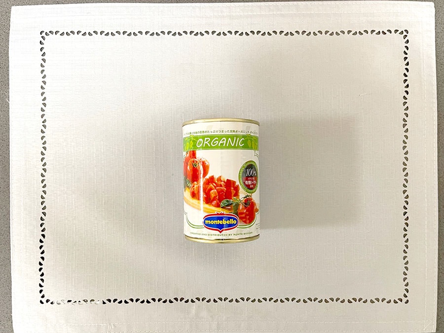 【10位】トマト＋ハチミツの材料：オーガニック・ダイストマト。