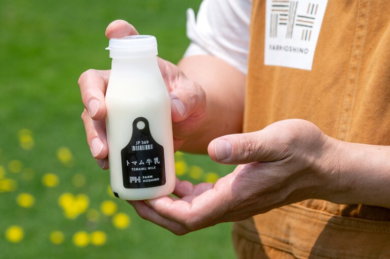 風味豊かなトマム牛乳。季節によって味わいが異なる。