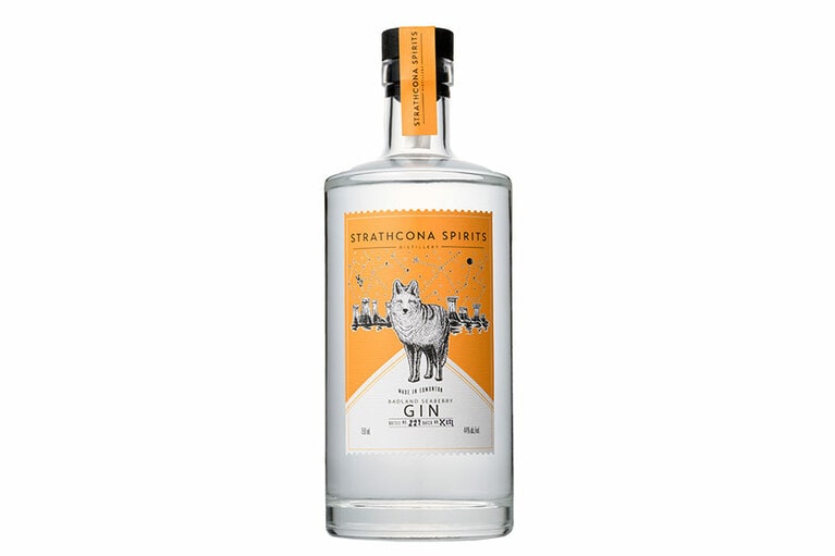 ストラスコナ ディスティラリー「バッドランド シーベリー ジン」750ml 5,000円／カナダ産ワイン・スピリッツ専門店 ヘブンリーバインズ　※賞味・消費期限：なし
