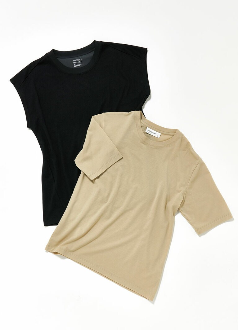 左：アークテリクスのトップス 6,050円／アークテリクス(アークテリクス コールセンター)
右：アイスブレーカーのトップス 11,000円／アイスブレーカー(ゴールドウイン カスタマーサービスセンター)