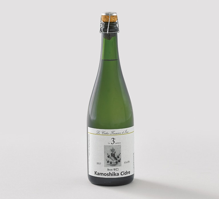 カモシカシードル醸造所の「La 3e saison Brut 2017」750mL 1,500円。