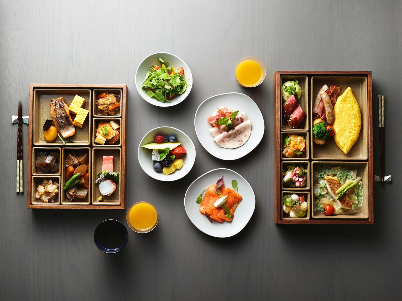 日本料理「華香 / Kakō」の朝食イメージ。