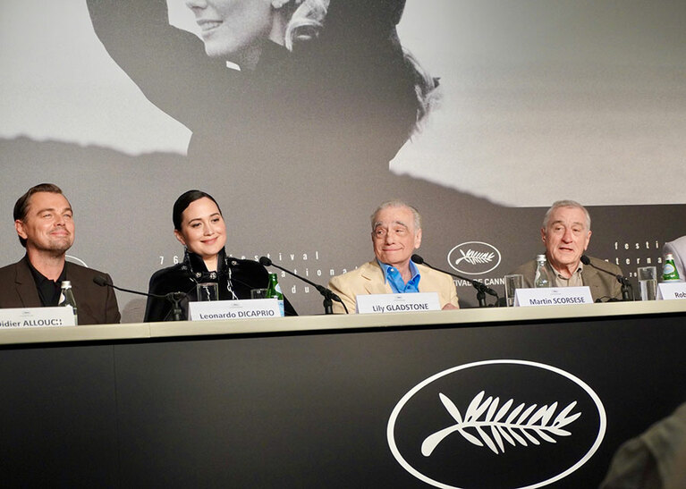 10月20日に劇場公開になる「キラーズ・オブ・ザ・フラワームーン」。カンヌでは特別枠でお披露目されたが、今年の賞レースのトップを走るのは間違いなし。ディカプリオの妻を演じたリリー・グラッドストーンは、自身も先住民族をルーツに持つ。