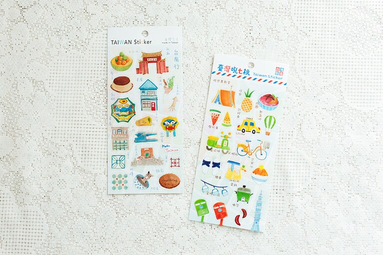 台湾モチーフのシール／金興發生活百貨