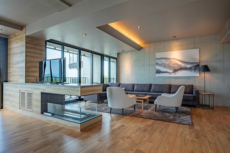 キッチンや洗濯機も完備しているので、暮らすように長期滞在することも可能。