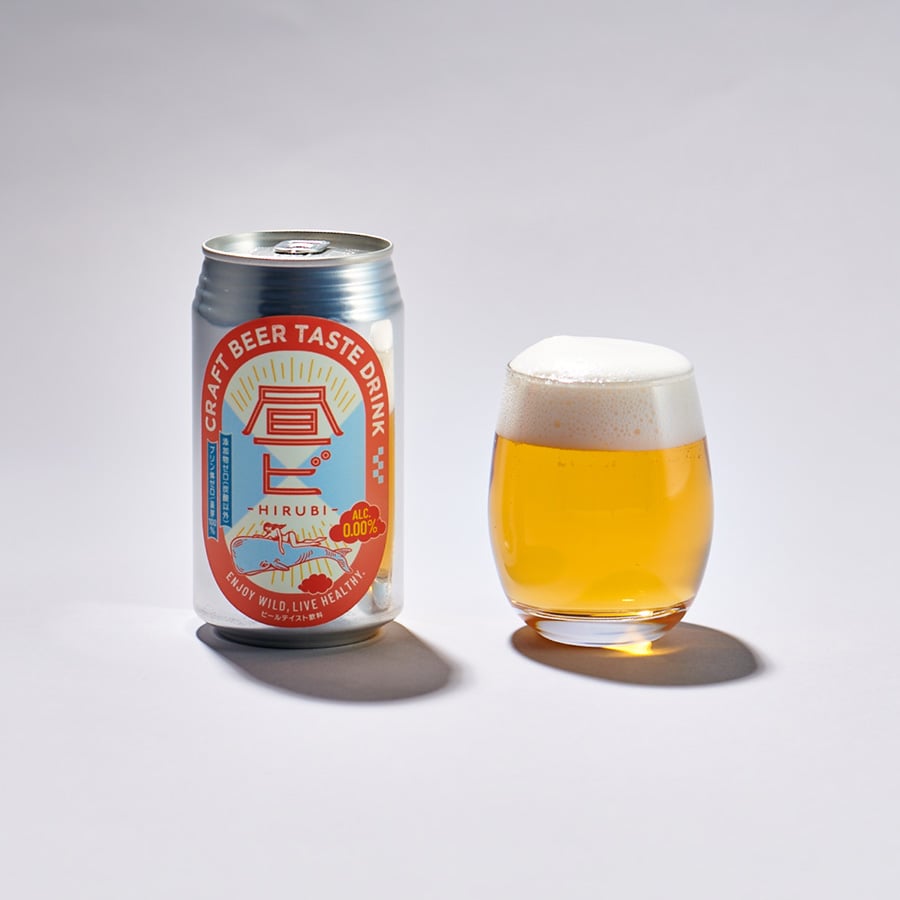 クラフトノンアルコールビール ”昼ビ ”1,296円(6缶セット)。