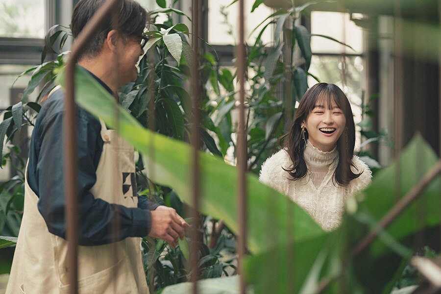 渋谷区ふれあい植物センターでの影山さん。