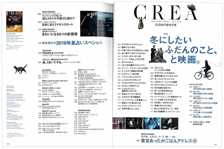 2016年1月号目次。