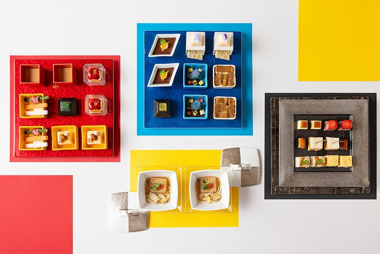 「Japanese Afternoon Tea～CUBE～」のイメージ。1名8,000円（税込・サ別）。2名より要予約。