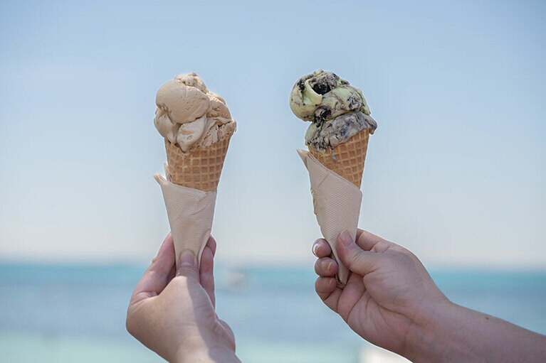 暑いのでアイスがおいしい！