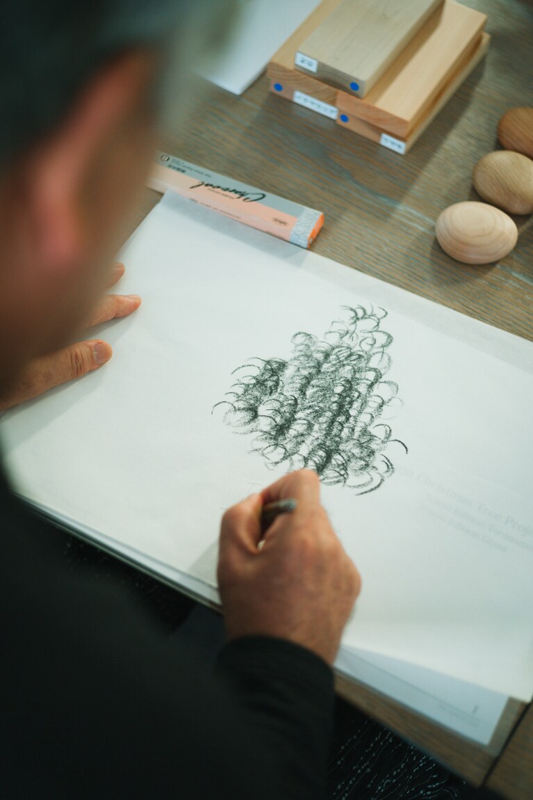 制作中の様子。