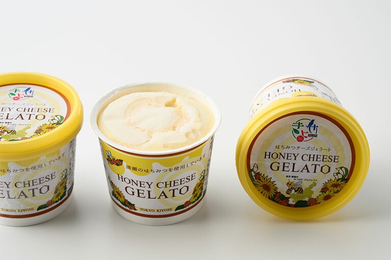 ジェラートルジャポネ「はちみつチーズジェラート」各430円（120ml）／東京都
