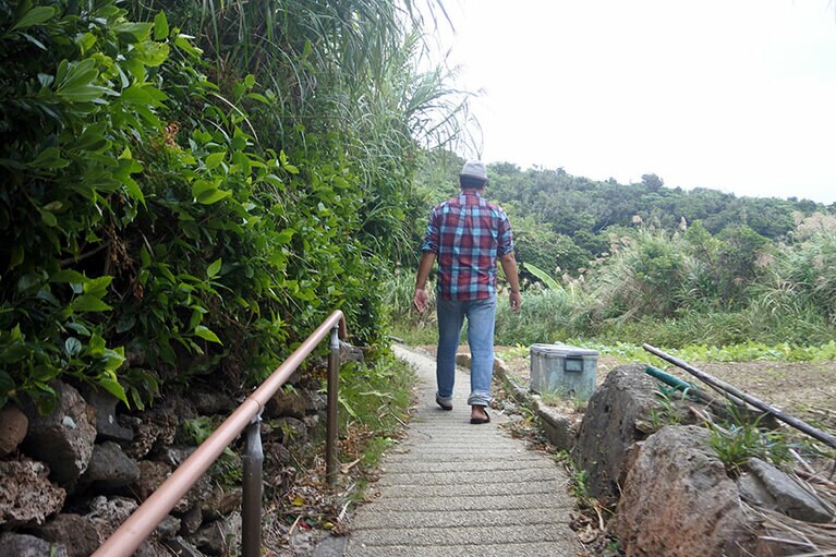 坂道の先に、さらに178段の階段を上り、遠見台へ。