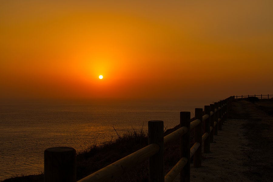 高茂岬からの夕日。