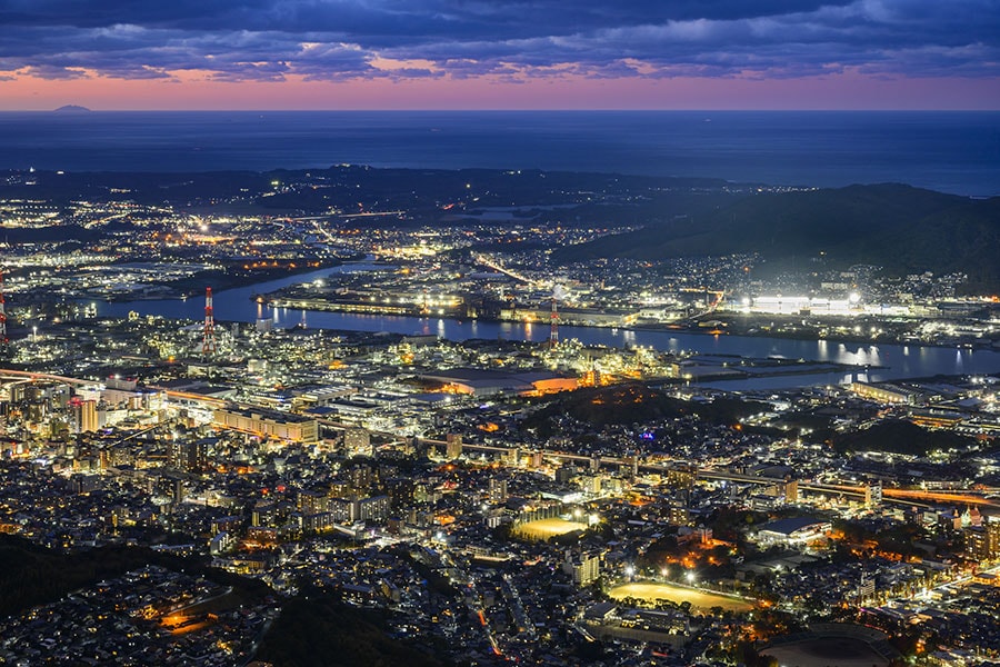 【福岡県】皿倉山の夜景。