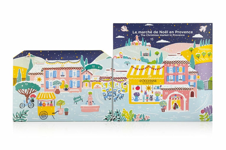 「ロクシタンアドベントカレンダー2020」8,500円(限定発売)。扉を開けるワクワク感は、この時期ならではのお楽しみ。