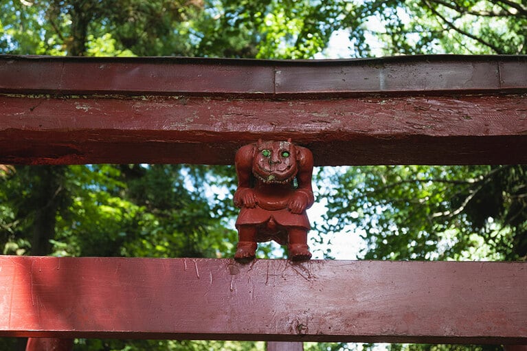 石川八幡宮の鬼コ。