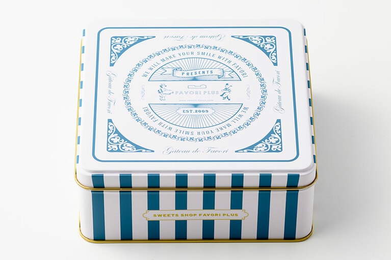 sweets shop FAVORI PLUS「joujou sable(ジュジュサブレ缶)」2,610円(471g)。※通販価格は異なる／福岡県