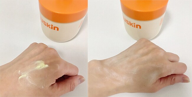 普通に伸ばすだけでは白く残る。