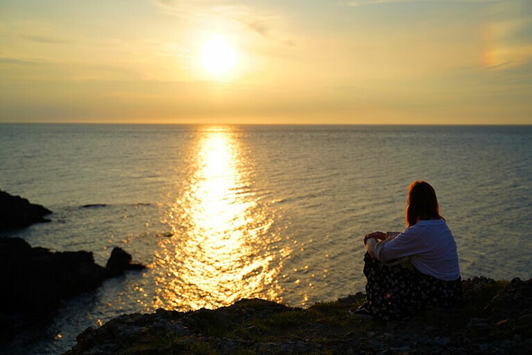 島根半島の最西端で迎えるサンセット。