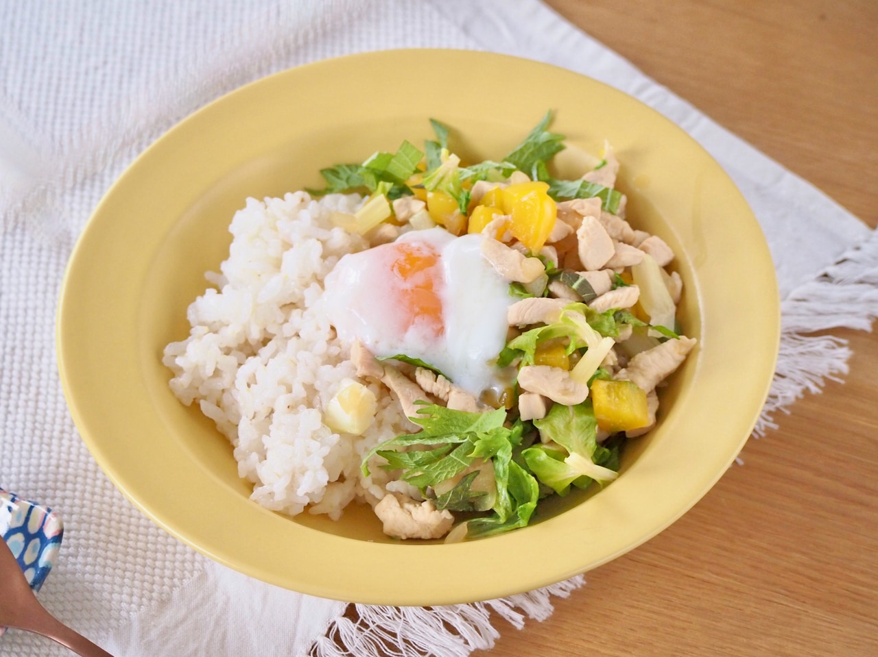 大葉の和風ガパオライス。