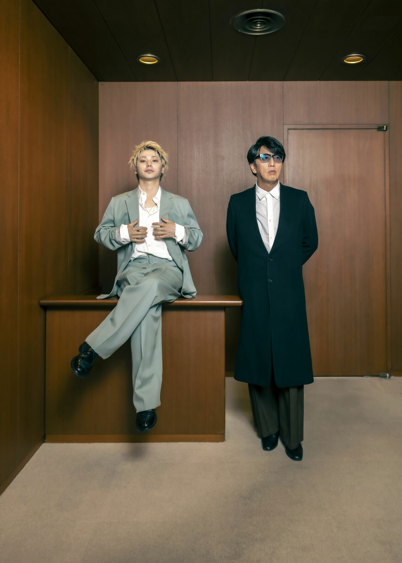 左から村上虹郎さん、岡村靖幸さん