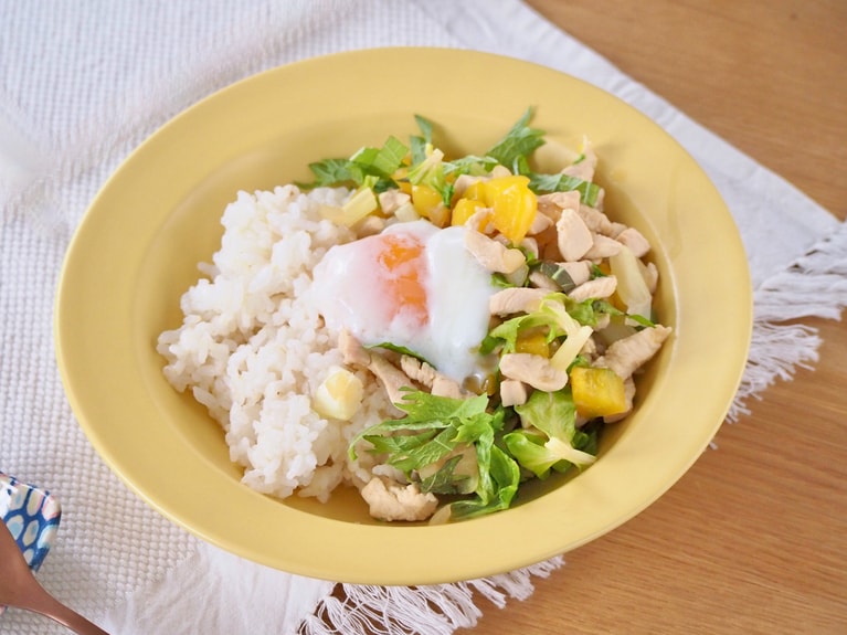 大葉の和風ガパオライス。