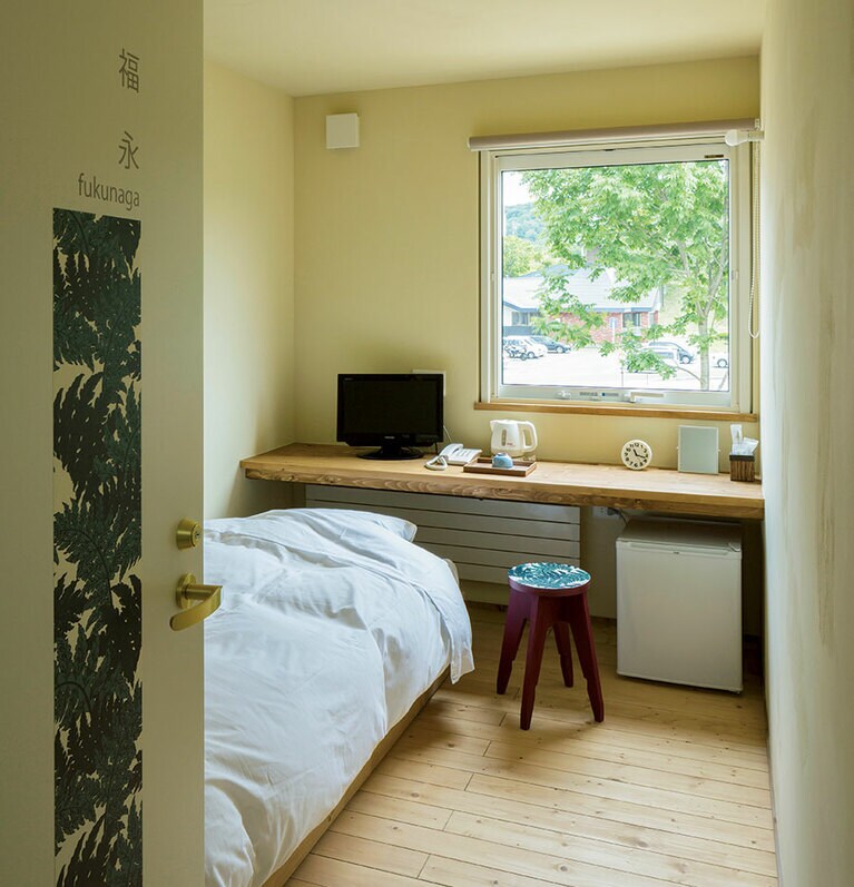 客室の半数はシングルでひとり客歓迎。