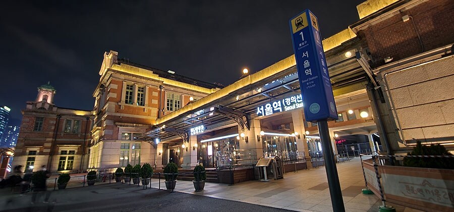 ソウル駅。2017年から旧駅舎の一部が京義線の駅施設として利用されている。