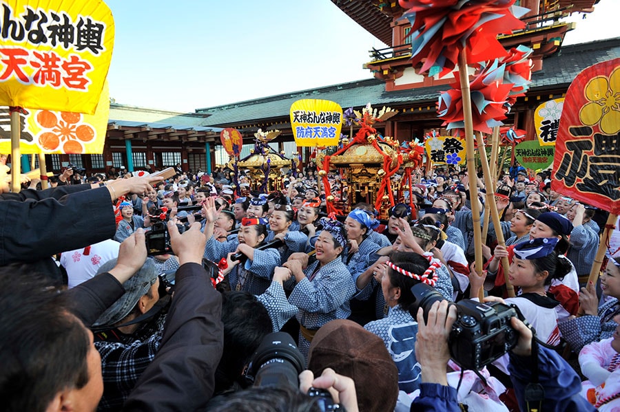 防府天満宮後神幸祭（裸坊祭）。