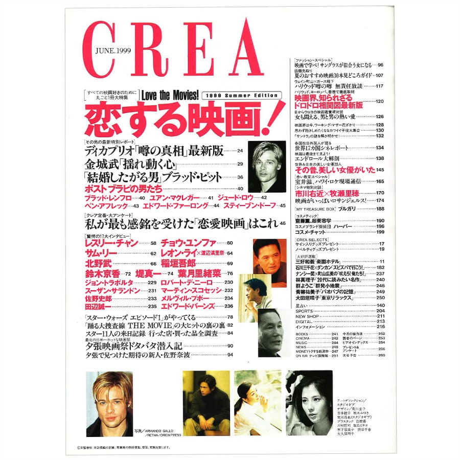 1999年6月号目次。